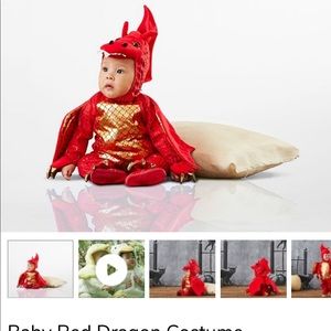 pottery barn kids dragon costume 6-12 months